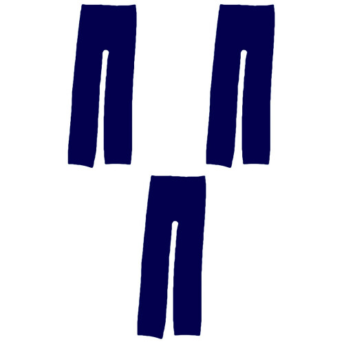 3Stk Navy Leggings Gefüttert Stretchy Für Winter Kleider 1