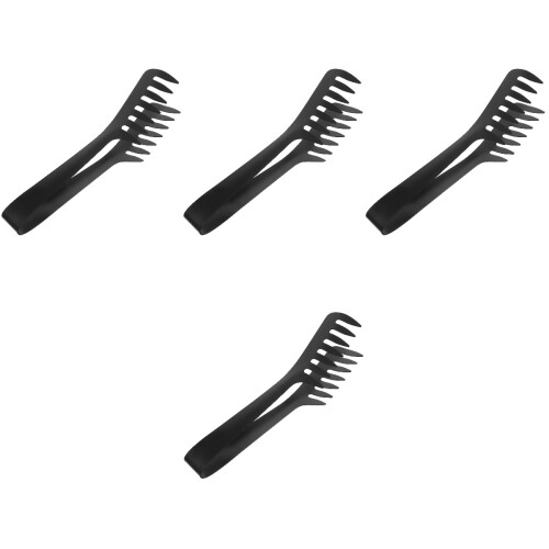 4Pièces Pinces Noires Acier Pour Barbecue Buffet 1