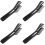 4Pièces Pinces Noires Acier Pour Barbecue Buffet 4