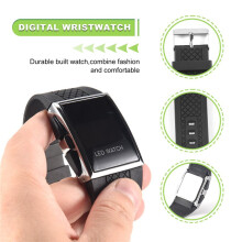 new led watch luxury fashion womens Digital Sport strap wristwatch for ladies dress watches clock-All Black