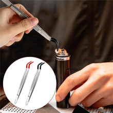 2 Pcs Tweezers Curved Rubber Tips Tweezers Tweezers PVC Coated Tweezers Non-Marring Bent Tip Tweezers for Crafts