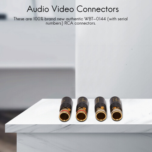 4 Pièces Prise De Verrouillage Rca Connecteurs Audio Vidéo 2