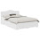 VidaXL vidaXL Bed Frame with Headboard White 160 x 200 cm Engineered Wood 4