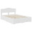 VidaXL vidaXL Bed Frame with Headboard White 160 x 200 cm Engineered Wood 5