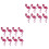 24Pièces Patch Brodé Flamant Rose Rose Pour Projets DIY Mode 2