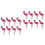 24Pièces Patch Brodé Flamant Rose Rose Pour Projets DIY Mode 3