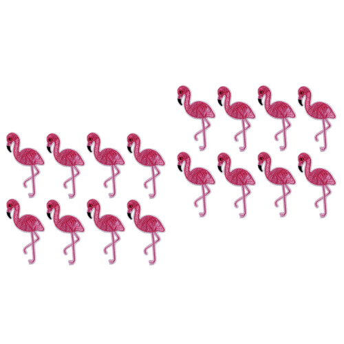 24Pièces Patch Brodé Flamant Rose Rose Pour Projets DIY Mode 2