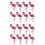 24Pièces Patch Brodé Flamant Rose Rose Pour Projets DIY Mode 4