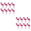 24Pièces Patch Brodé Flamant Rose Rose Pour Projets DIY Mode 5