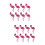24Pièces Patch Brodé Flamant Rose Rose Pour Projets DIY Mode 6