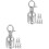 12Stk Metall-Seilstopper Mit Haken, , Langlebig Elegant 2
