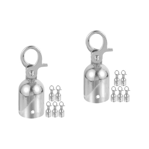 12Stk Metall-Seilstopper Mit Haken, , Langlebig Elegant 2