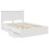 VidaXL vidaXL Bed Frame with Drawer White 150 x 200 cm Engineer Wood 3