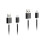 2Stk Schwarz Micro USB Ladekabel Nylon Geflochten Hohe Ladeleistung 3