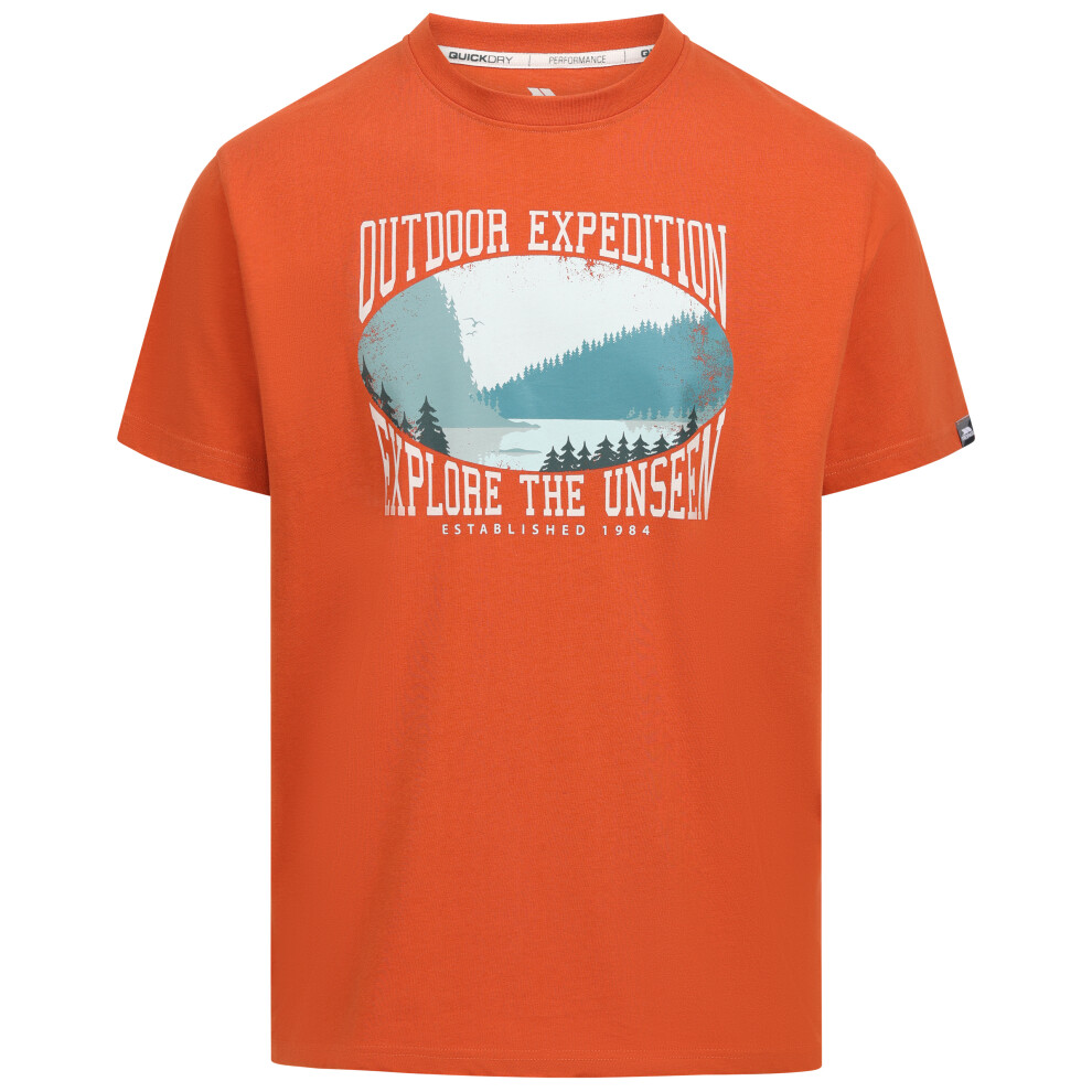 Trespass Men's Casual Round Neck T-Shirt Gallon Orange Large - Image 3