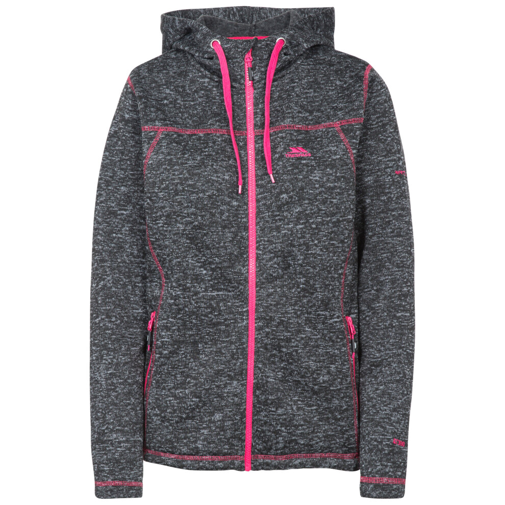 Trespass (8, Black Marl) Odelia Womens Full Zip Fleece Hood Jacket