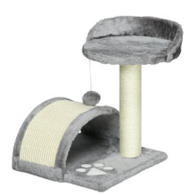 Petit arbre à chat d'intérieur pour chatons jusqu'à 4 kg, gris