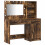 VidaXL vidaXL Dressing Table with Mirror Lights 2 pcs Brown Engineered Wood 5