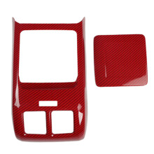 Red Carbon Fiber Rear Air Outlet Vent Trim Protection Cover Anti-Kick Panel for 6 MK6 -2008-2012