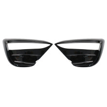 Car Glossy Black Front Bumper Fog Light Lower Grille Frame Spoiler Splitter Wind Knife for Model Y
