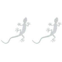 2 Piezas Reflector de Luz de Tira de Gecko de Advertencia de ConduccióN Nocturna Marca de Advertencia de Seguridad Accesorios Exteriores del Auto del