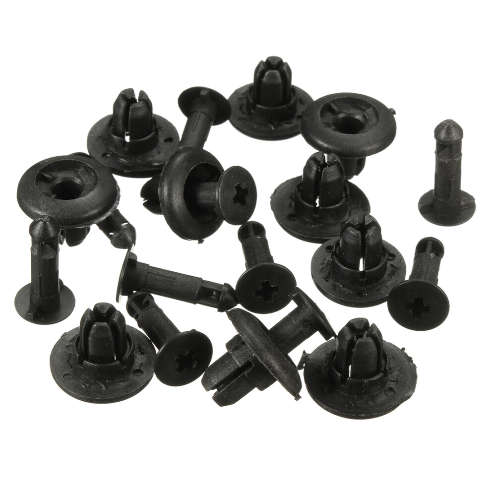 10X Front Rear Bumper Push Retainer Clips For Type Black 4712661794766