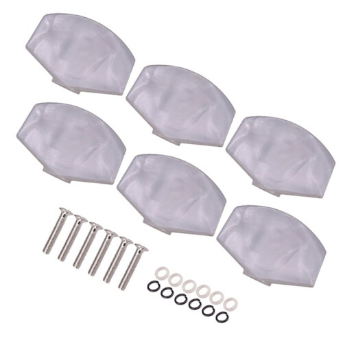 12 Pcs Guitar Tuners Machine  Buttons White Pearl Tuning Key Square Buttons Handle Caps 1