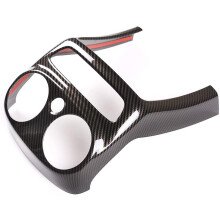 for C Class W205 2019 2020 Car Carbon Fiber Rear Air Conditioning Outlet Vent Frame Armrest Anti-Kick Cover Trim