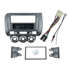 Car Radio Fascia for Fit Jazz City One Din Dvd Stereo Cd Panel Mount Installation Trim Kit Frame Bezel