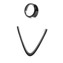 Car Front Bumper Air Grilles V Frame Decoration Trim Sticker Logo Cover Accessories for 17-20 Giulia