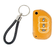 3 Knoppen Koeienhuid Hoes Houder Tas voor JL 2018 voor JL Afstandsbediening Sleutel Fob Auto Interieur Accessoires B