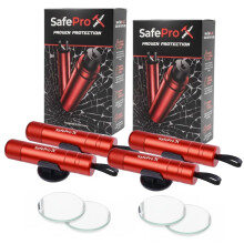 SafePro X Emergency Hammer for Car, Life-Saving Window Breaker & Belt Cutter, Compact Rescue Tool for Quick Accident Aid & Safety on the Go. (Pack of