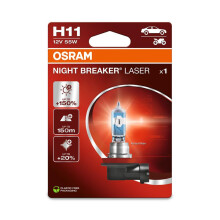 OSRAM NIGHT BREAKER LASER H11, +150% more brightness, halogen