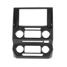 for F150 2015 2016 2017 2018 2019 2020 Central Control Air Conditioning & GPS Navi Panel Trim, ABS Carbon Fiber