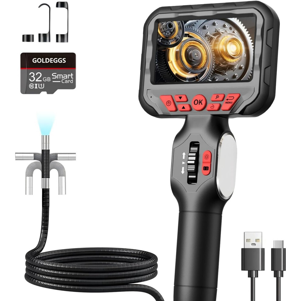 Goldeggs Articulating Endoscope Inspection Camera With Light 5009909516075