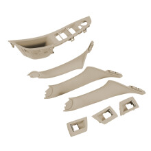 7Pcs Car Driver Front Right Armrest Interior Door Handle Pull For- F10 10-17 LHD Auto Interior Creamy-White