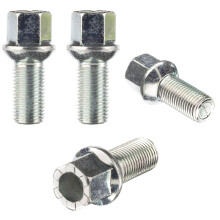 RYBO Alloy Wheel Bolts - M14 x 1.5, 27mm Thread, 17mm Hex | Replacement Bolt Kit