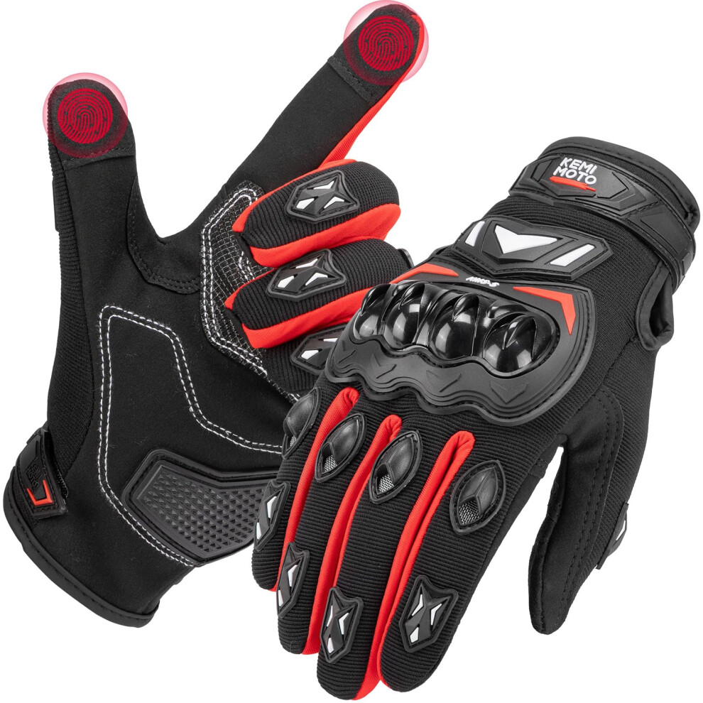 Kemimoto Motorbike Gloves Men Women, Touchscreen Motorcycle Gloves, 5009316145240