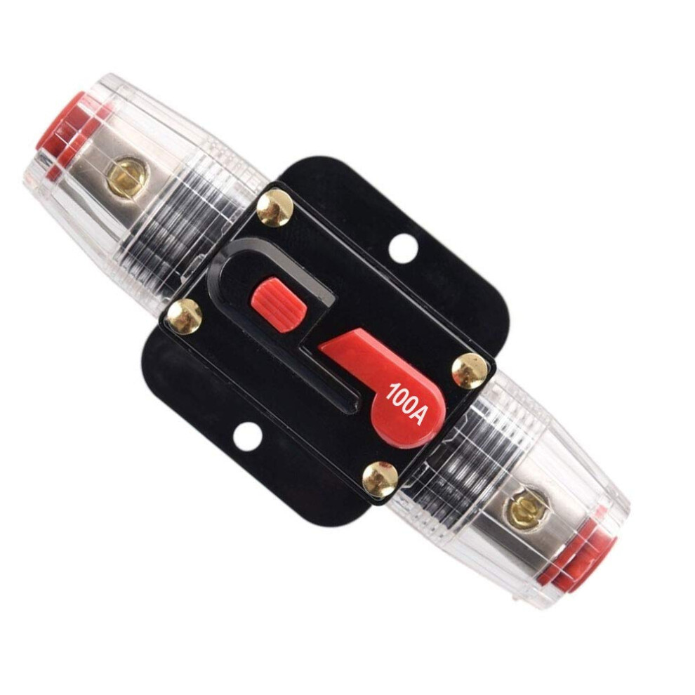Rkurck 100 Amp Circuit Breaker Manual Reset Inline Fuse Inverter For Black 5006824415018