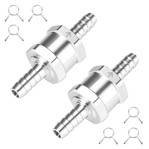 2PCs One Way Check Valve Fuel,Aluminium Non-Return Check Valves,Non