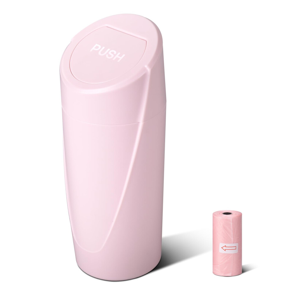 Sglrt Car Trash Can Bin With Lid - Car Garbage Can Cup Holder - Pink 5009360465509