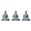 3Stk Grau Buddha Figur Aus Kunststein Aquarium Zen 3