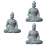 3Stk Grau Buddha Figur Aus Kunststein Aquarium Zen 5