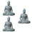 3Stk Grau Buddha Figur Aus Kunststein Aquarium Zen 6