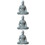 3Stk Grau Buddha Figur Aus Kunststein Aquarium Zen 7
