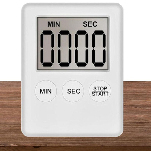 Digital Kitchen Timer, Timer, Egg Timer, Suitable for Work, Sports Timer, Game, Cooking Timer, 2 Pack White 1