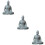3Stk Grau Buddha Figur Aus Kunststein Aquarium Zen 8
