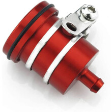 Universal Motorcycle Front Brake Fluid Bottle Master Cylinder Oil Reservoir Cup for CBR600 (Red)