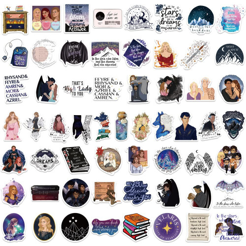 Sanmatic 60pcs Acotar Merchandise Stickers for Suitcase Skateboard 1
