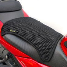 Pelucton Double-layer Motorcycle Cool Seat Cover, Universal Breathable Motorbike Mesh Seat Cushion pad, Airflow Non-slip Motorcycle Saddle Sun Protec